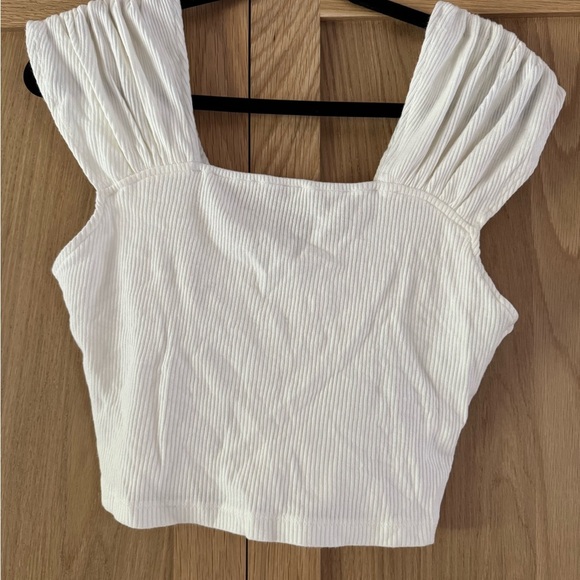 Endless Rose Cream Ribbed Top - Picture 1 of 3